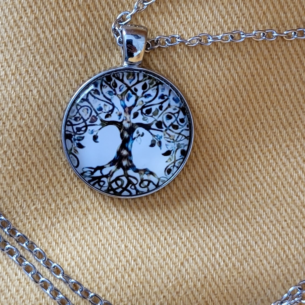 Tree of Life color pendant on 24" chain